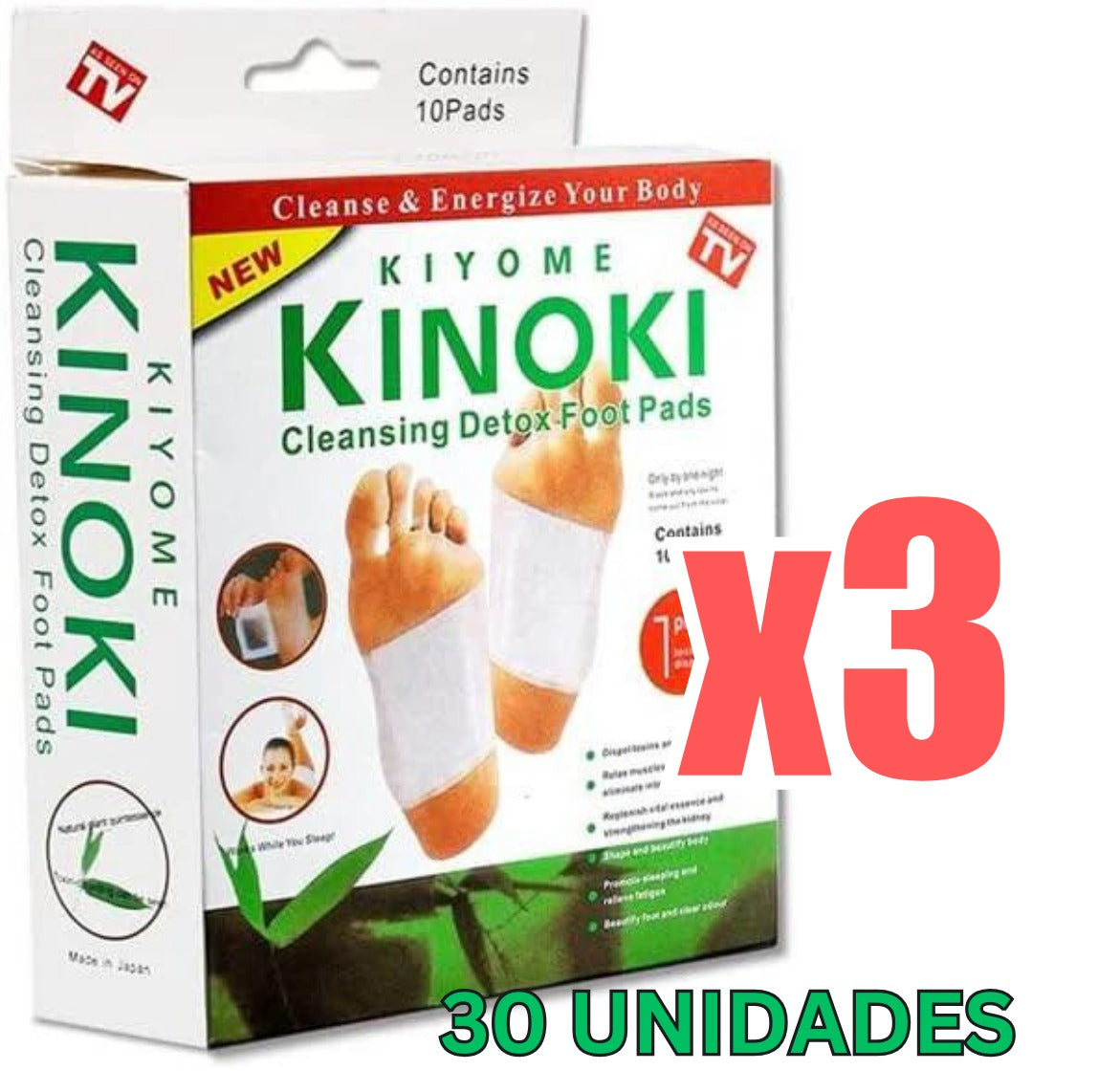 Kinoki™ - Parche Desintoxicante Para Pies - Pack 30 Unidades