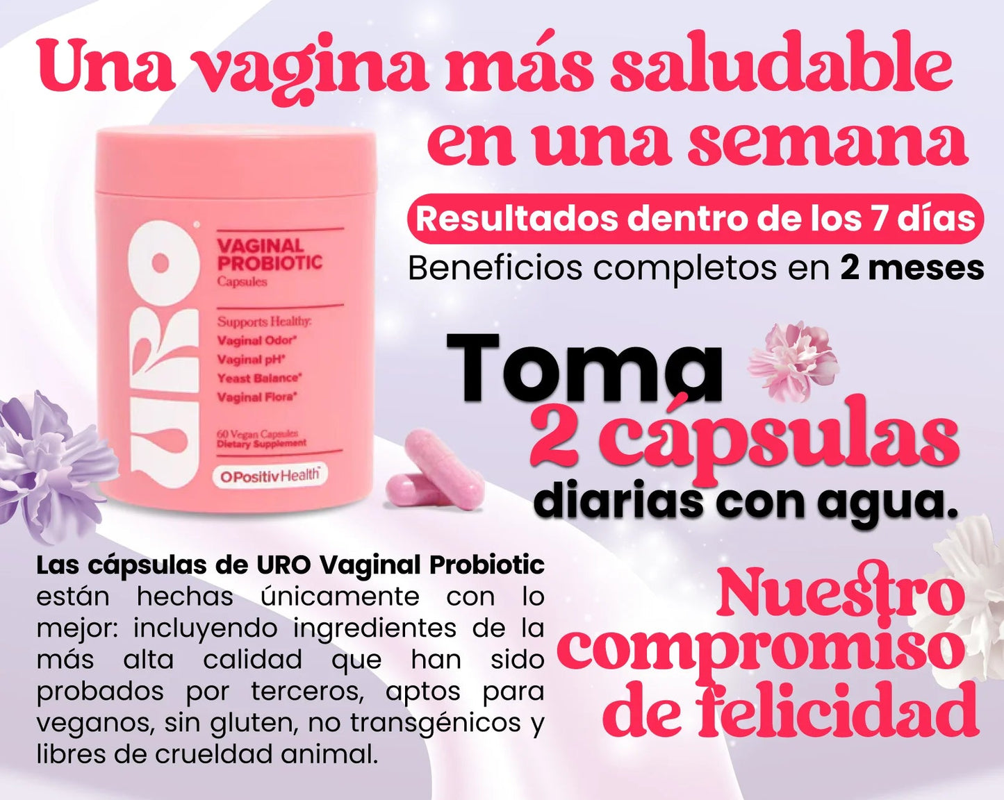 Cápsulas Uro™ - Probiótico Cuidado Femenino